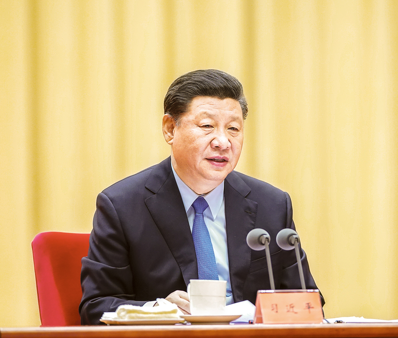 2019年5月31日,“不忘初心、牢记使命”主题教育工作会议在北京召开。中共中央总书记、国家主席、中央军委主席习近平出席会议并发表重要讲话。新华社记者 鞠鹏/摄